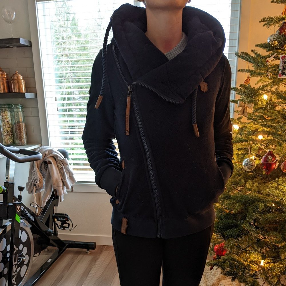 *RARE* Naketano Zip Up Cowl Hoodie